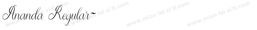 Ananda Regular字体转换
